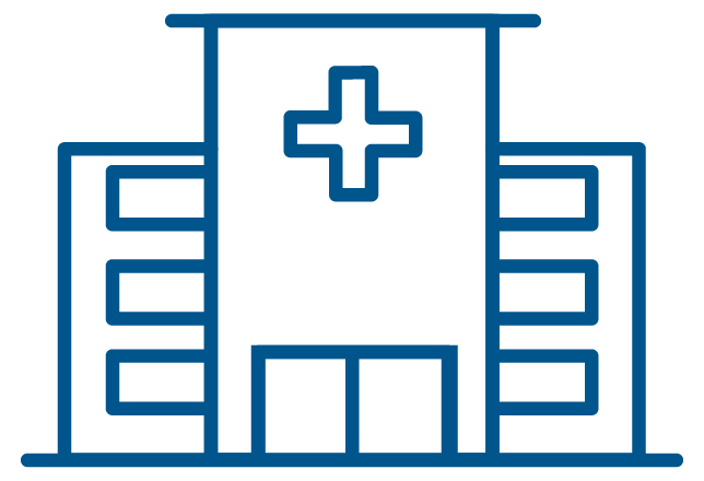 Hopsital building icon